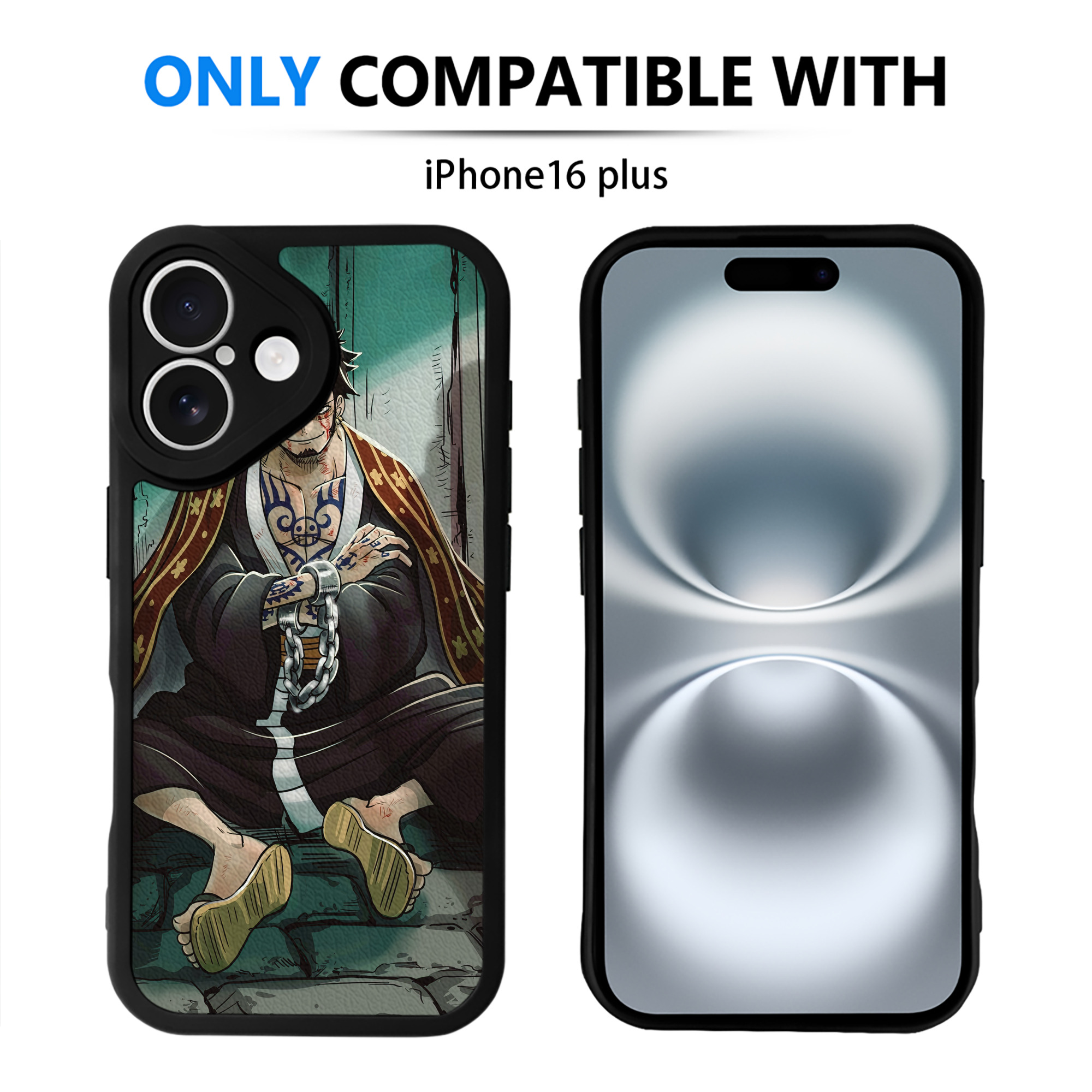 （画像用） ワンピース ONE PIECE 【iPhone 16シリーズ対応】シリコンスマホケース（レザー調） 材質：シリコン